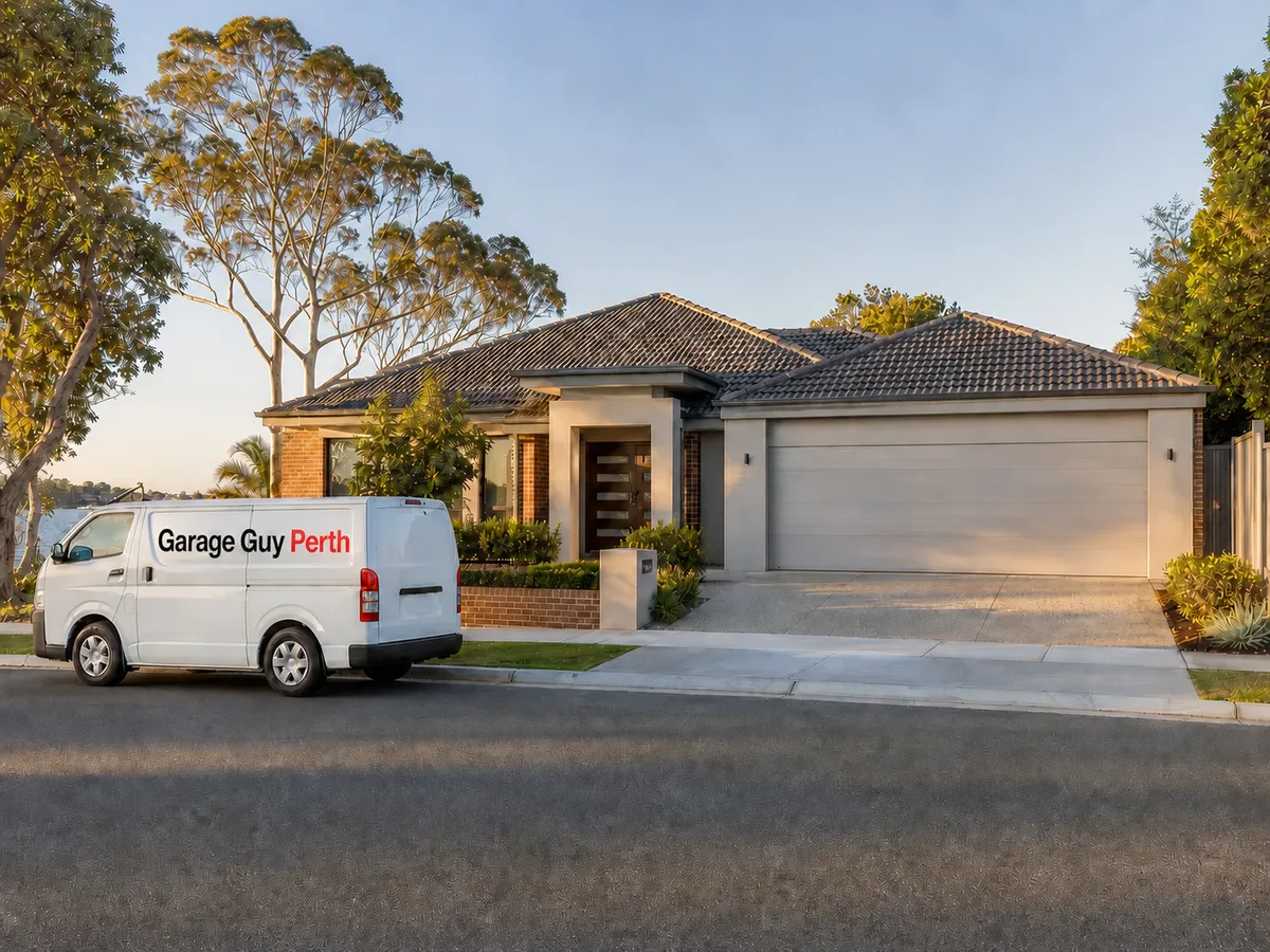Garage door service on a residential street in Alfred Cove, Perth WA