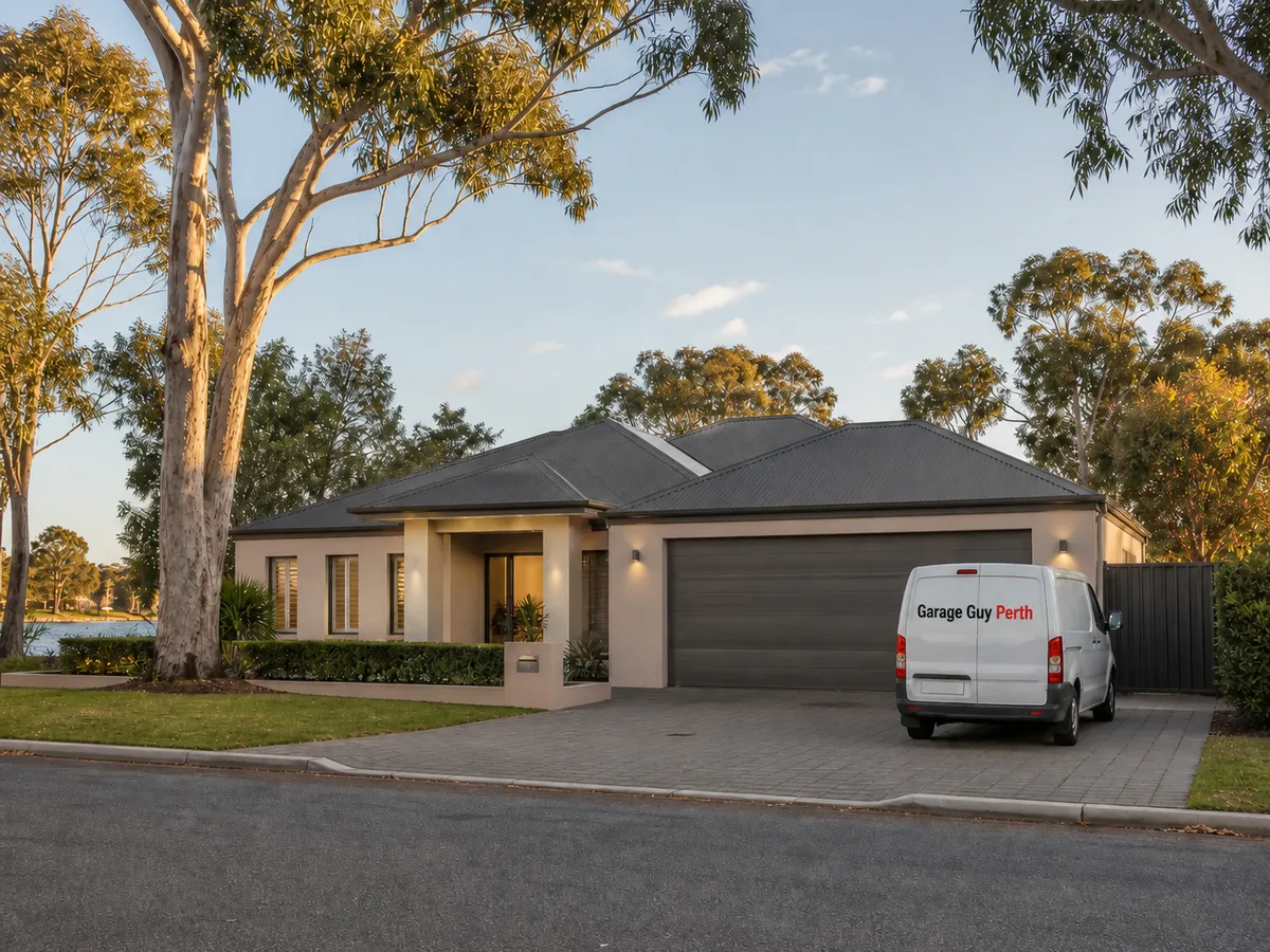 Garage door service on a residential street in Applecross, Perth WA
