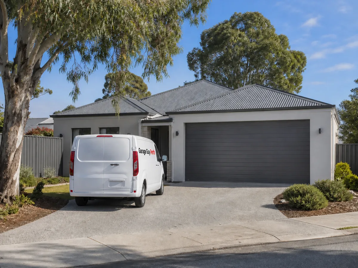Garage door service on a residential street in Ardross, Perth WA