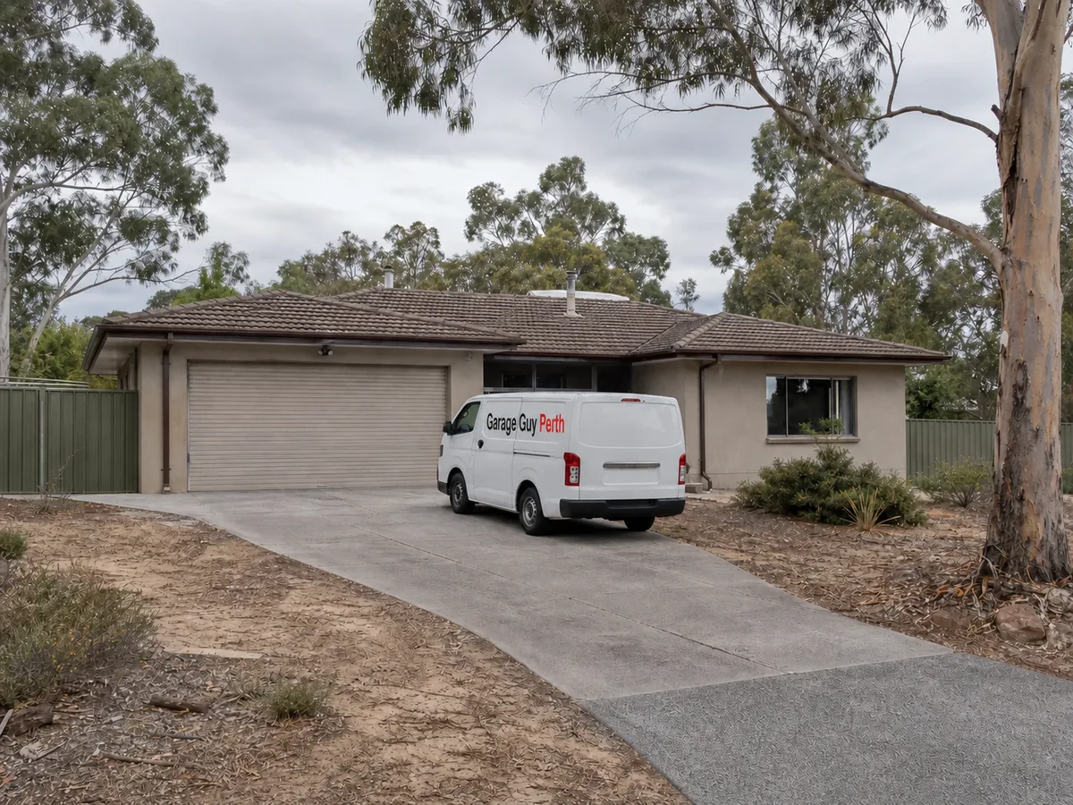 Garage door service on a residential street in Armadale, Perth WA