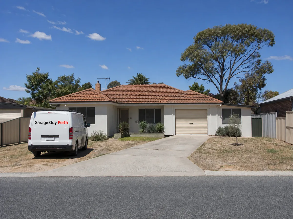 Garage door service on a residential street in Ashfield, Perth WA