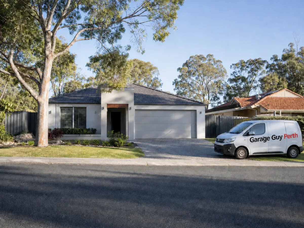 Garage door service on a residential street in Attadale, Perth WA