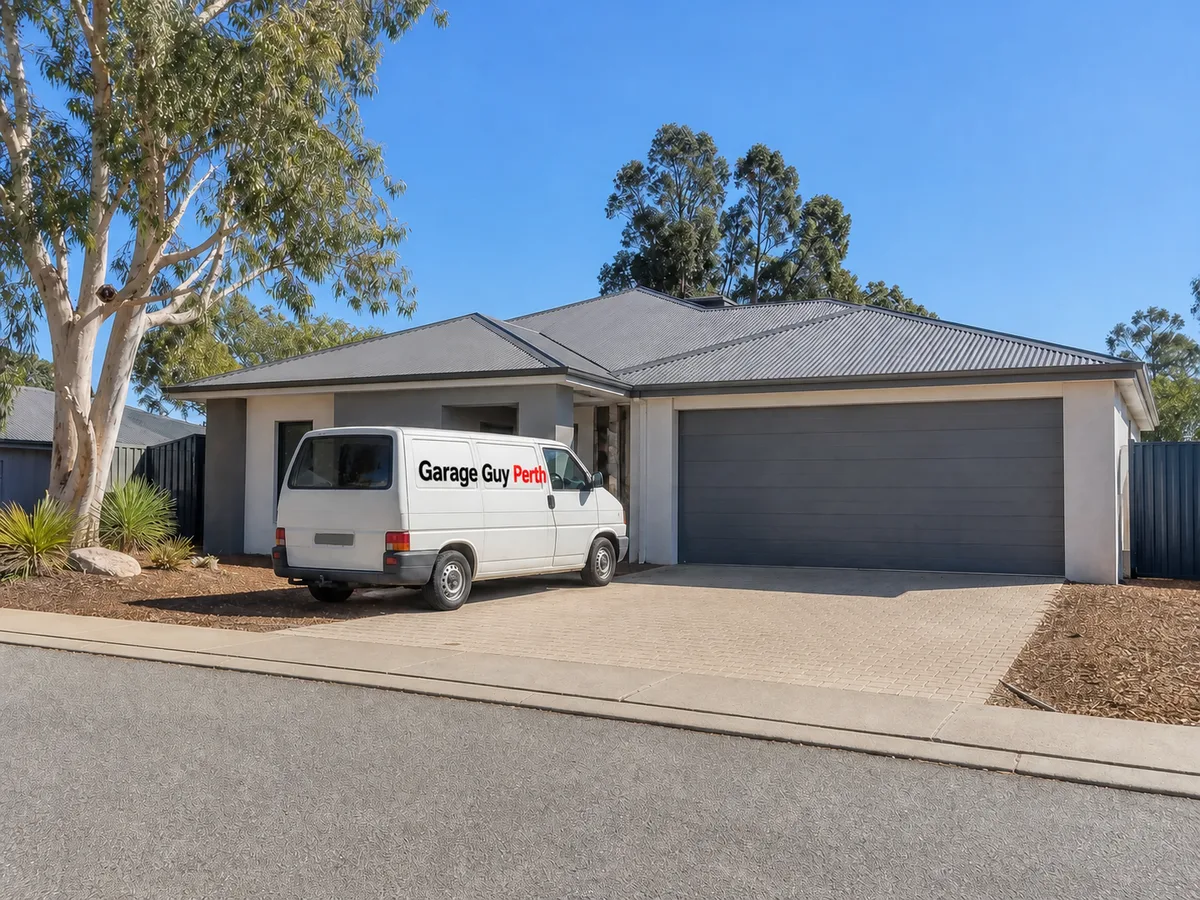 Garage door service on a residential street in Atwell, Perth WA