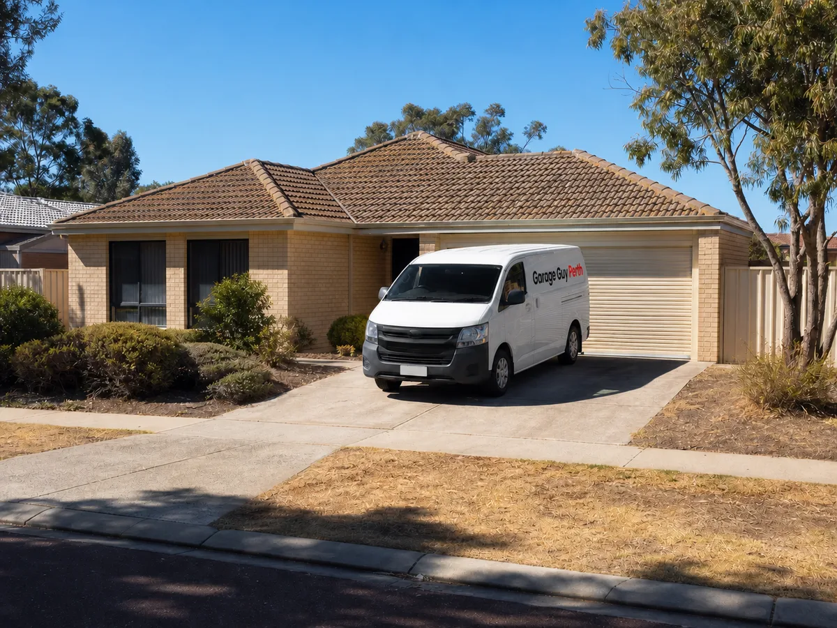 Garage door service on a residential street in Balcatta, Perth WA