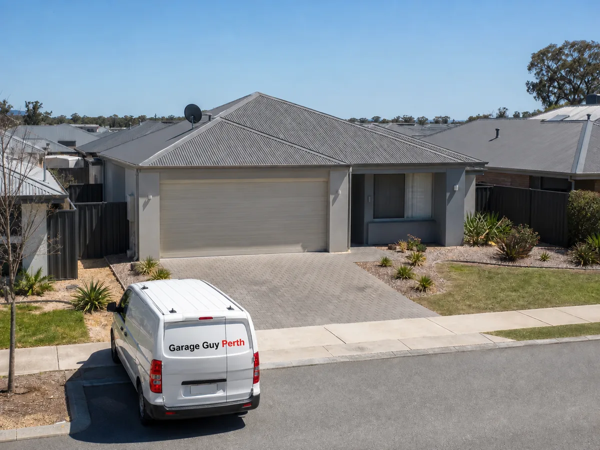 Garage door service on a residential street in Banksia Grove, Perth WA