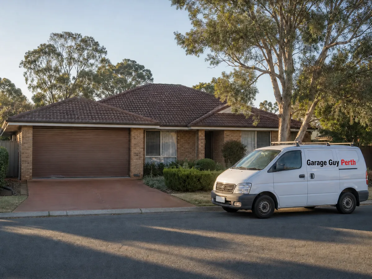 Garage door service on a residential street in Beechboro, Perth WA