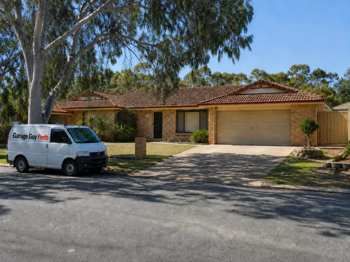 Garage door service on a residential street in Bibra Lake, Perth WA