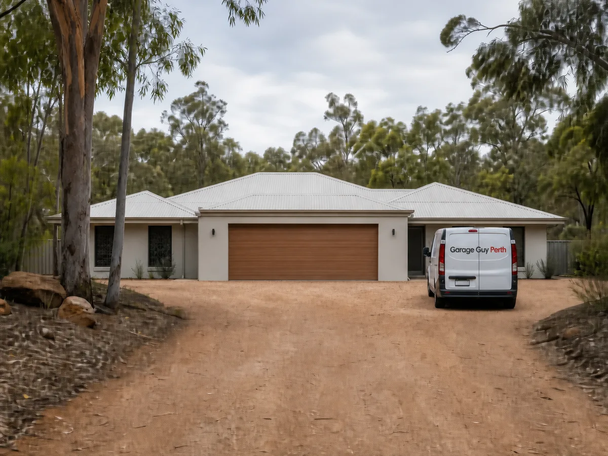 Garage door service on a residential street in Bickley, Perth WA