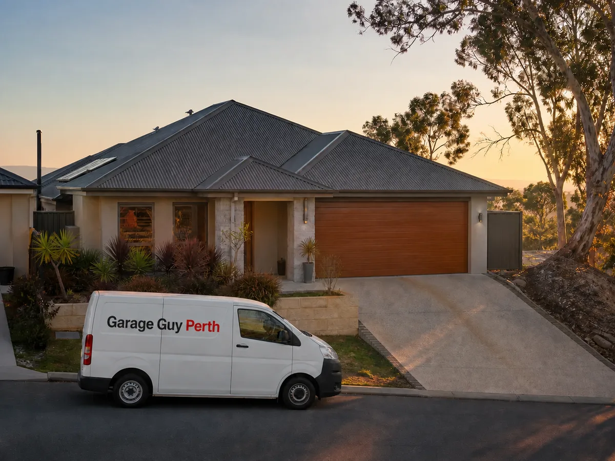 Garage door service on a residential street in Boya, Perth WA