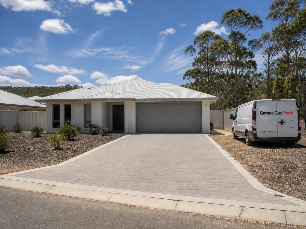 Garage door service on a residential street in Byford, Perth WA