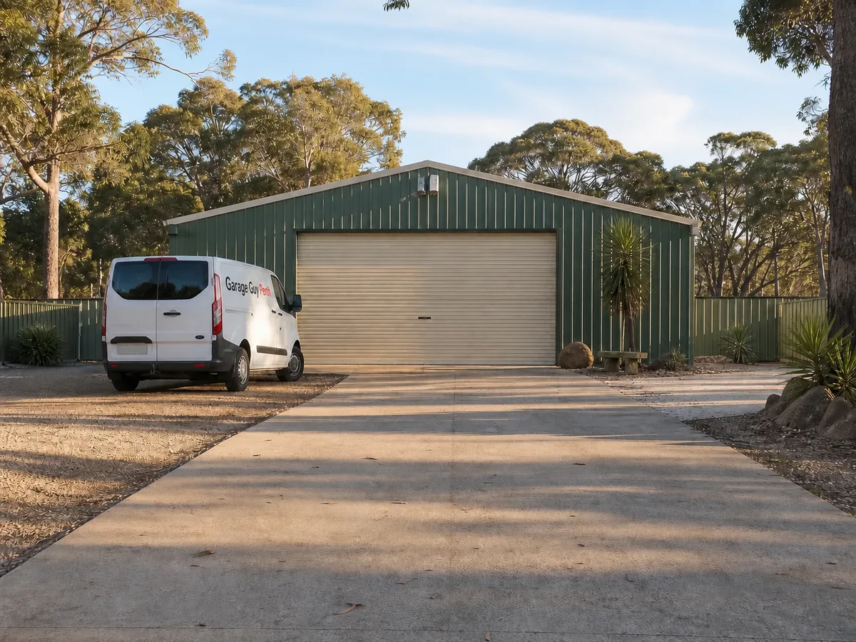 Garage door service on a residential street in Carmel, Perth WA