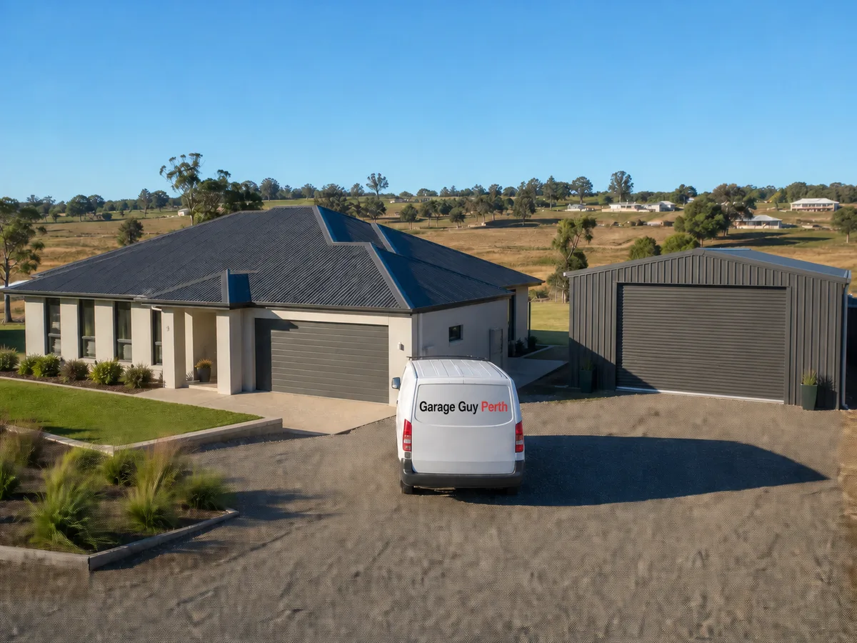 Garage door service on a residential street in Caversham, Perth WA