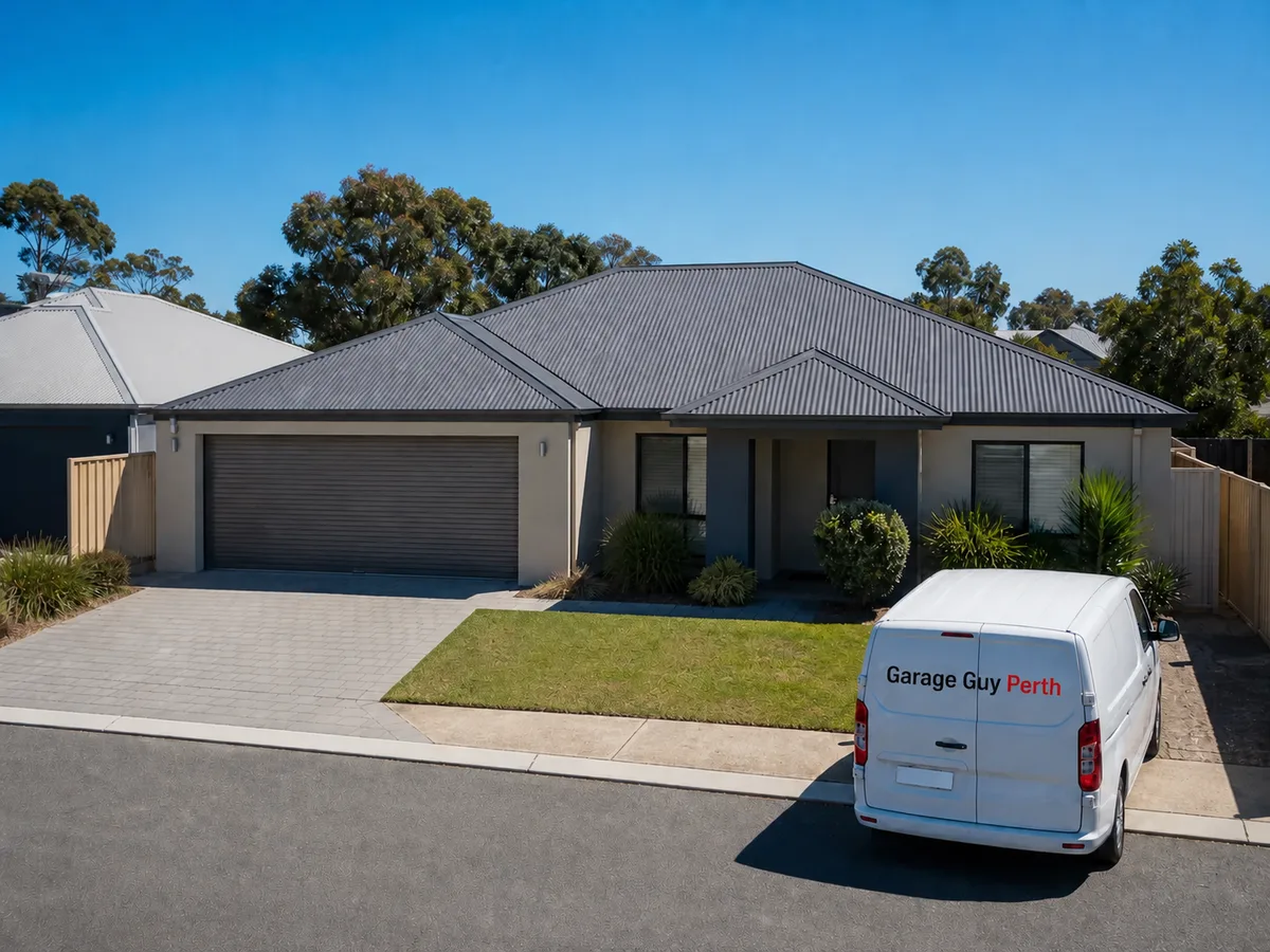Garage door service on a residential street in Claremont, Perth WA