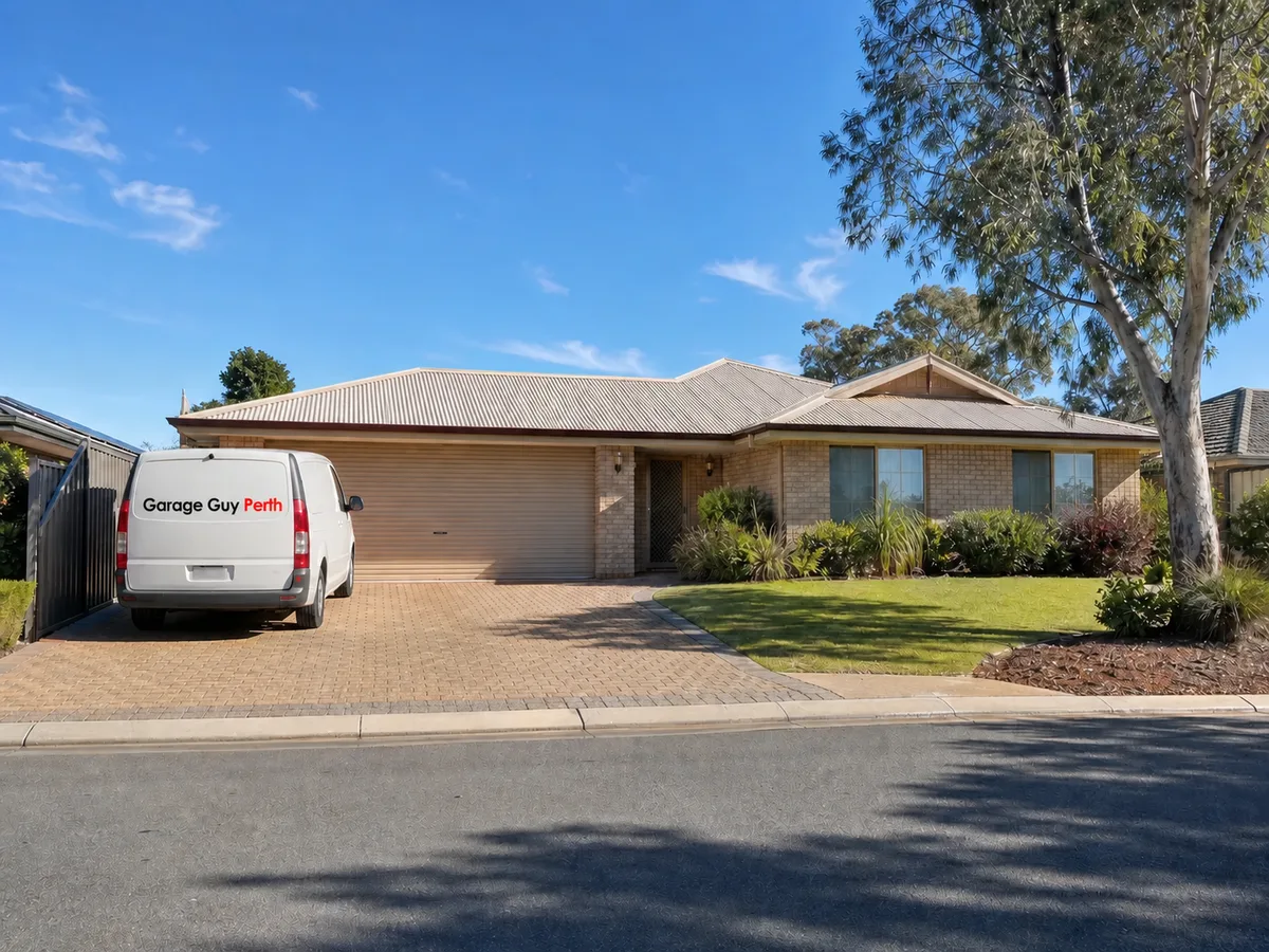 Garage door service on a residential street in Craigie, Perth WA