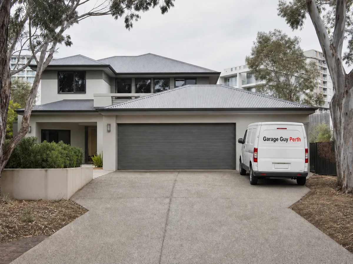 Garage door service on a residential street in Dalkeith, Perth WA