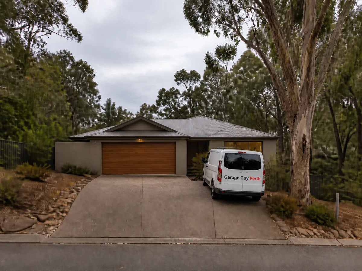 Garage door service on a residential street in Darlington, Perth WA