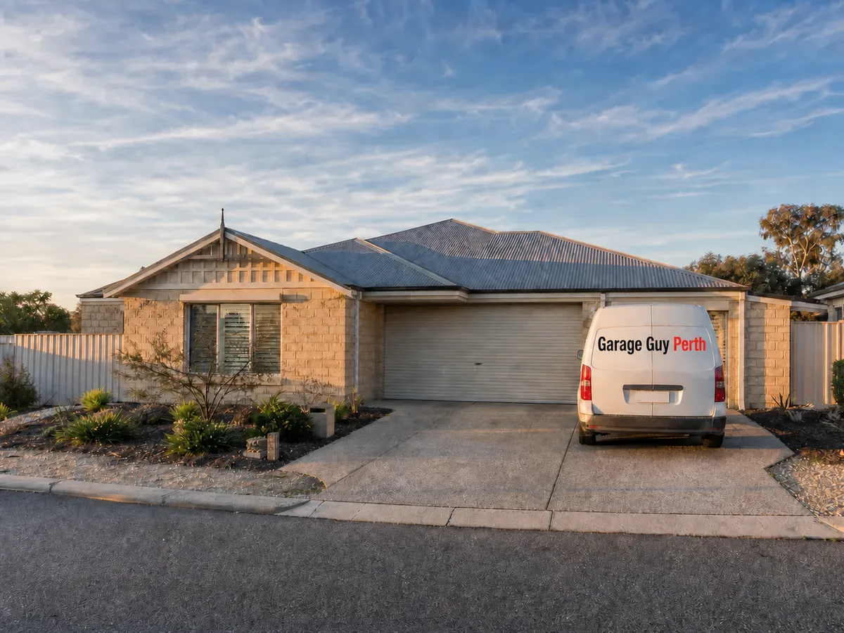 Garage door service on a residential street in Fremantle, Perth WA