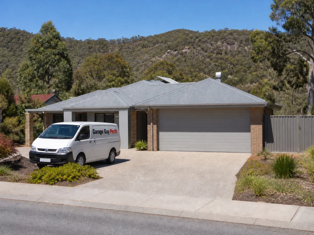 Garage door service on a residential street in Helena Valley, Perth WA
