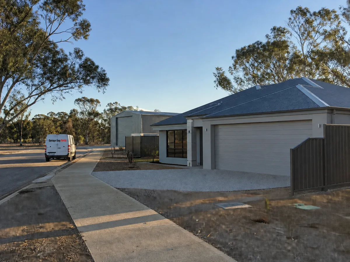 Garage door service on a residential street in Henley Brook, Perth WA