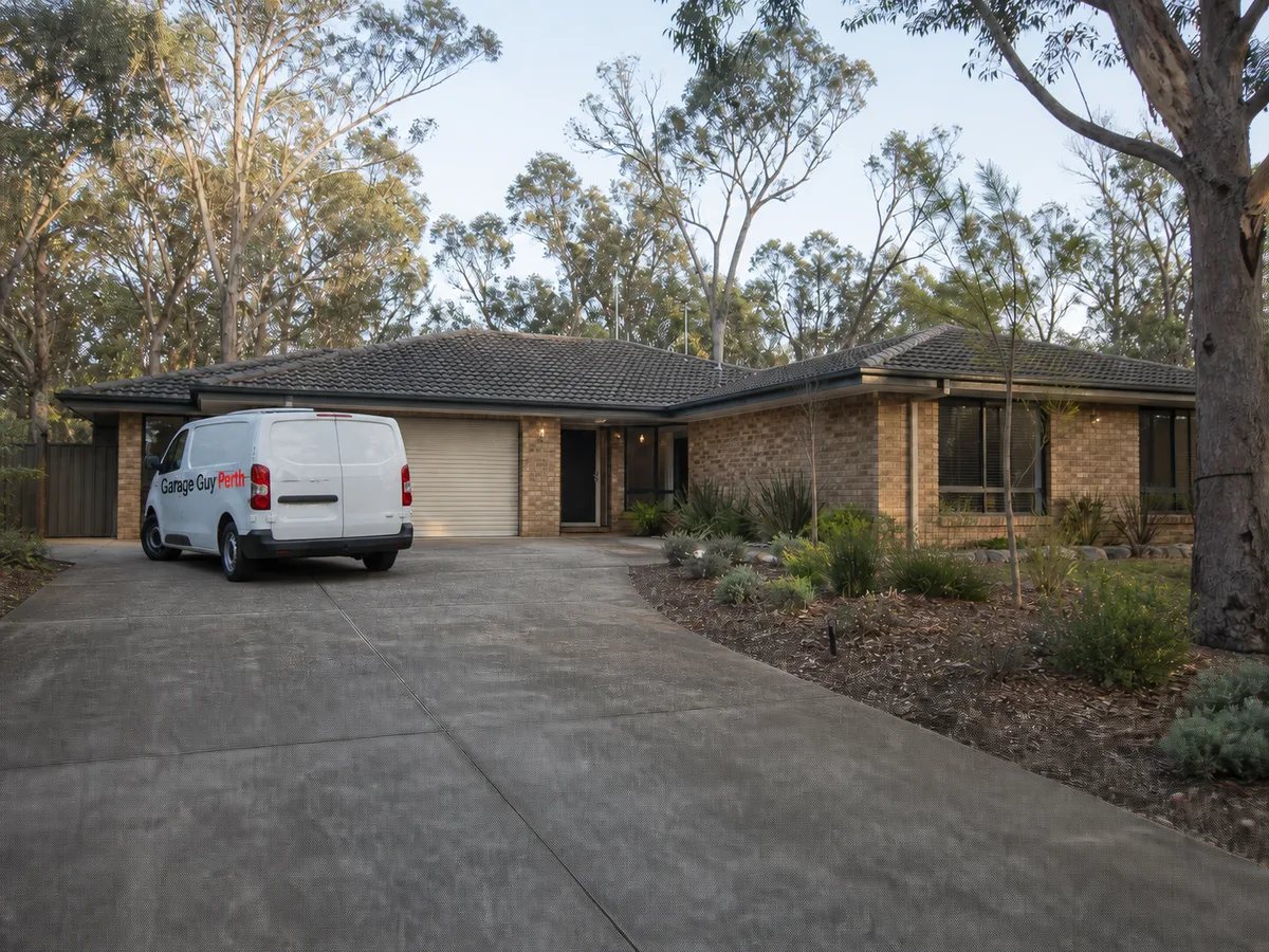 Garage door service on a residential street in Hovea, Perth WA
