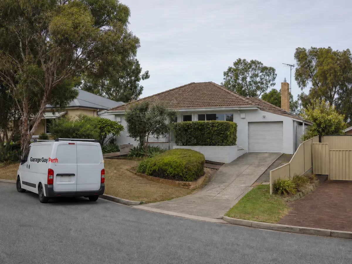 Garage door service on a residential street in Joondanna, Perth WA