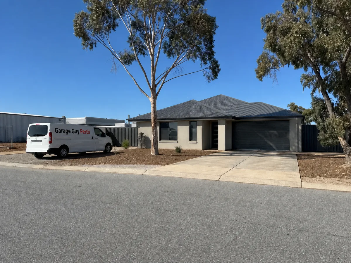 Garage door service on a residential street in Kewdale, Perth WA