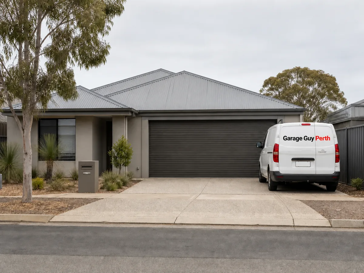 Garage door service on a residential street in Kiara, Perth WA