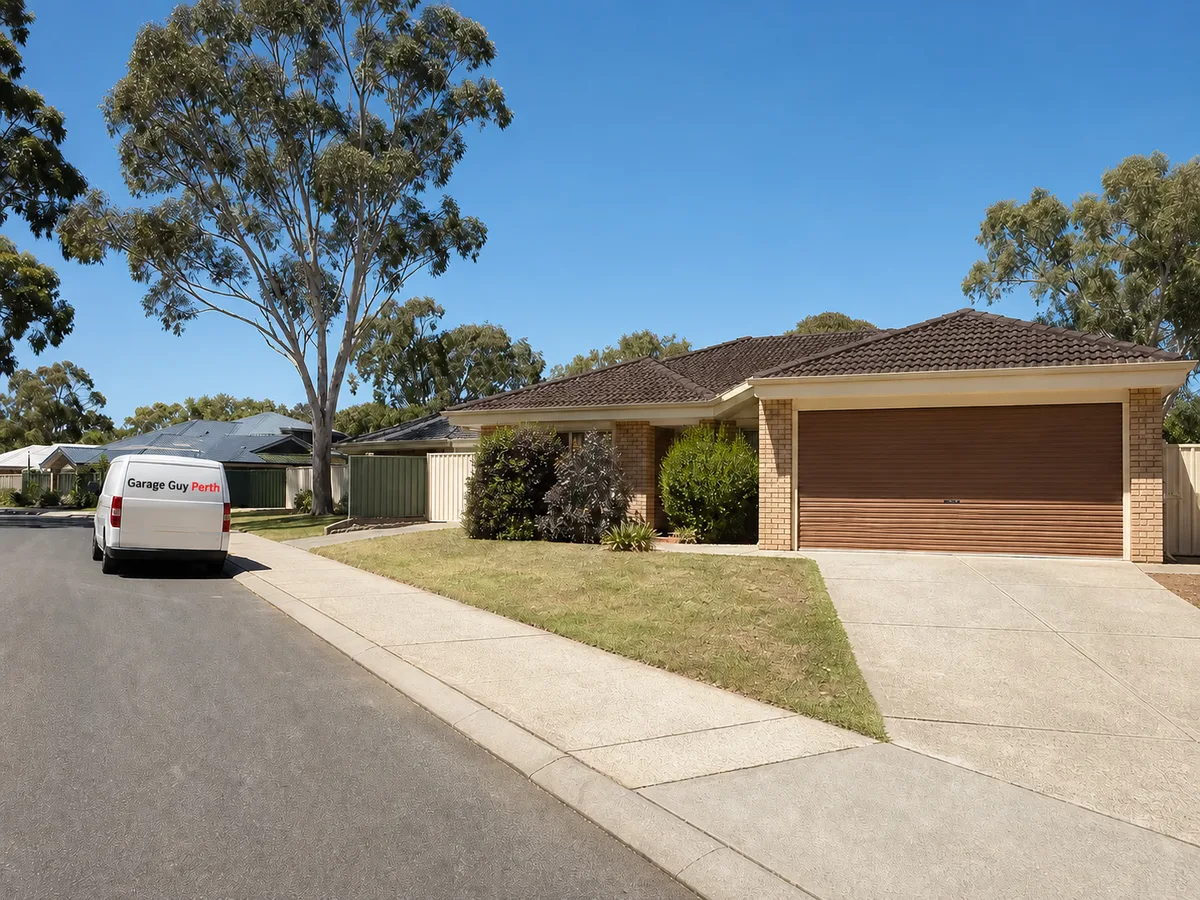 Garage door service on a residential street in Kingsley, Perth WA