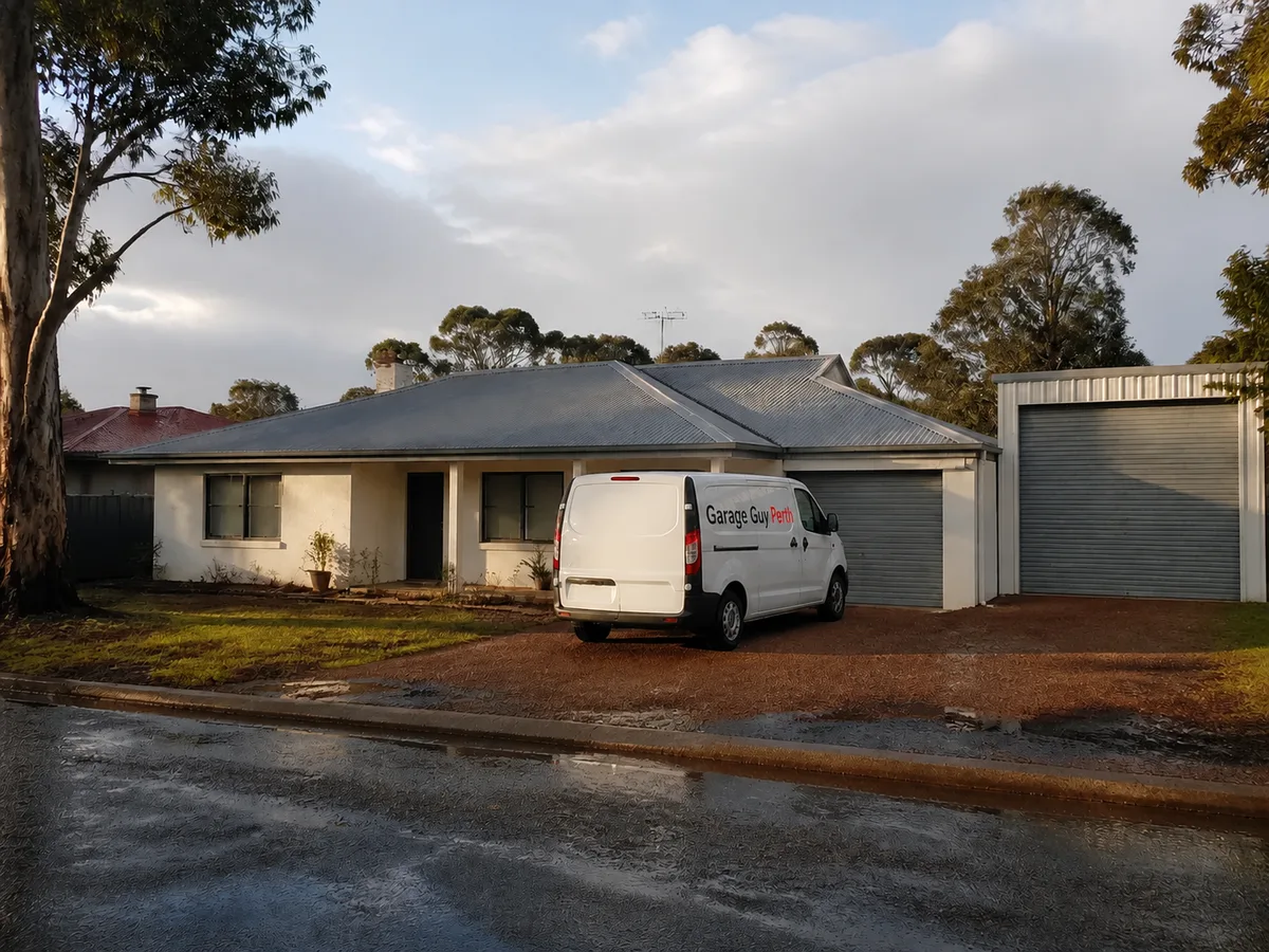 Garage door service on a residential street in Middle Swan, Perth WA