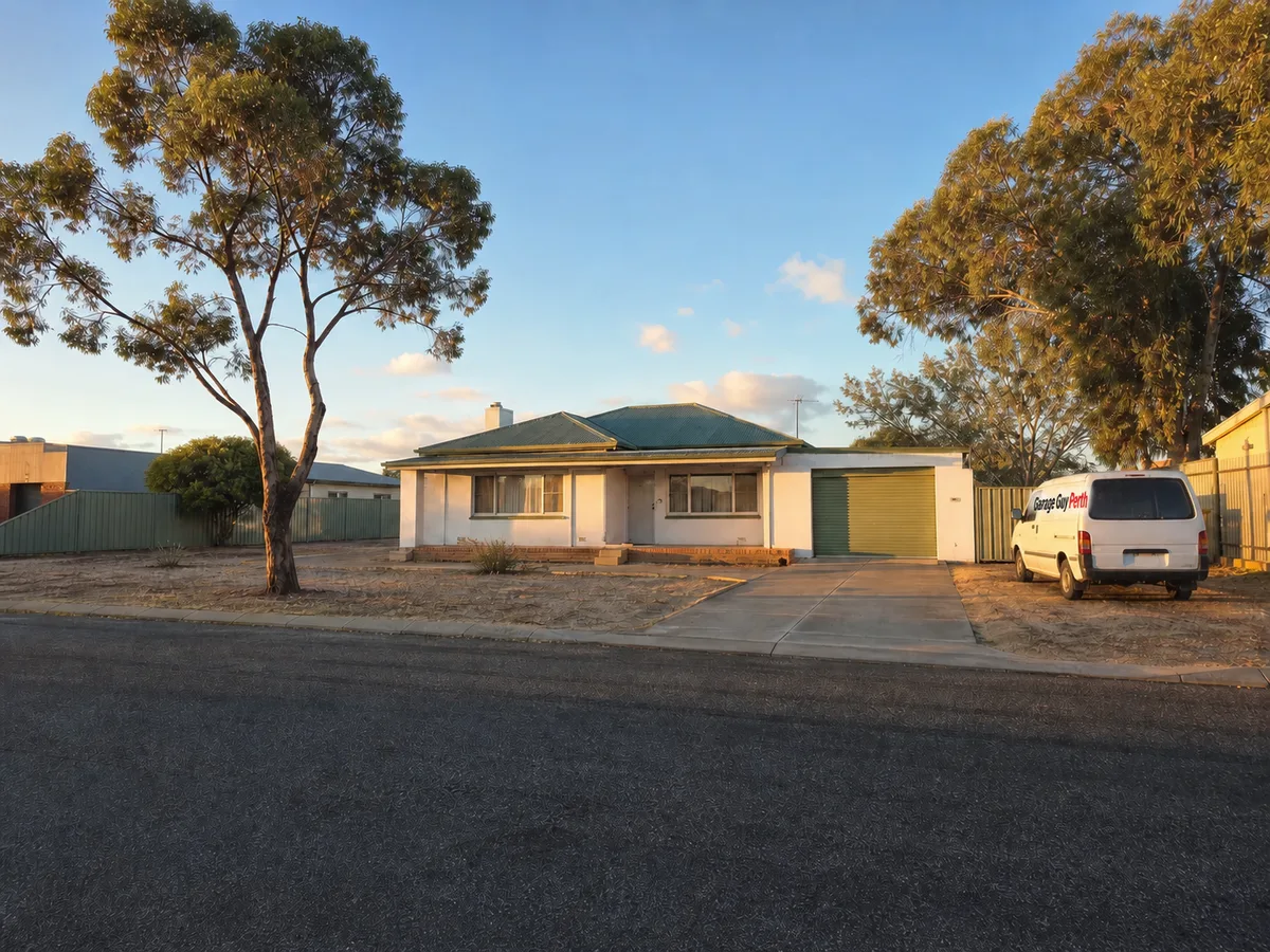 Garage door service on a residential street in Midvale, Perth WA