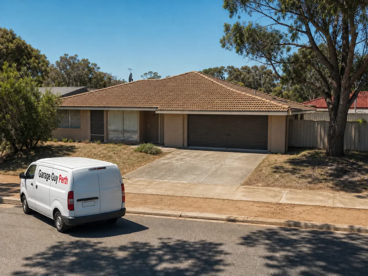 Garage door service on a residential street in Mirrabooka, Perth WA