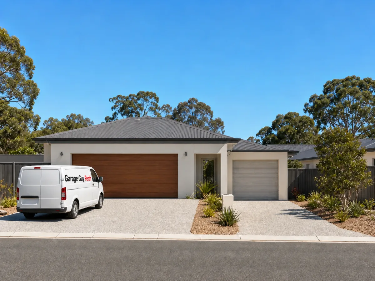 Garage door service on a residential street in Mount Claremont, Perth WA