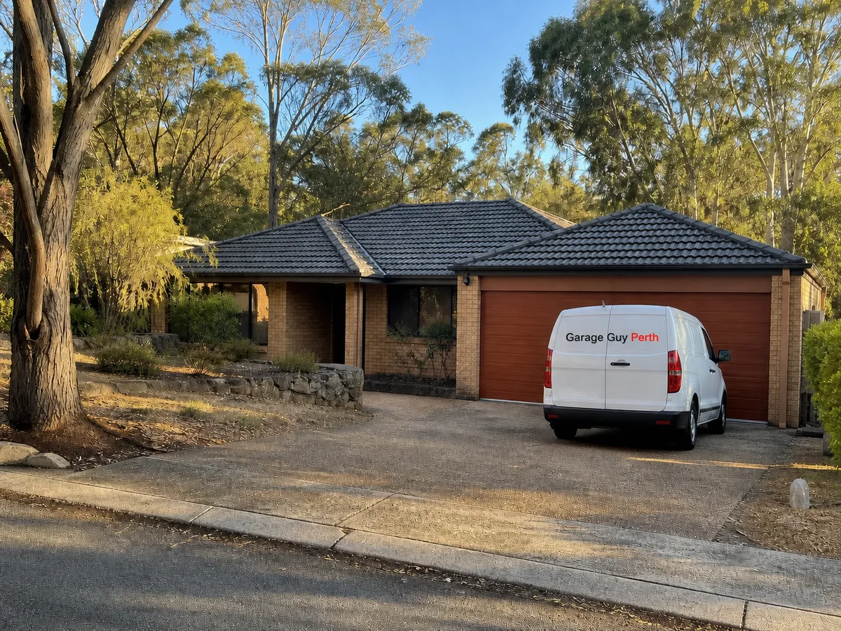 Garage door service on a residential street in Mount Richon, Perth WA