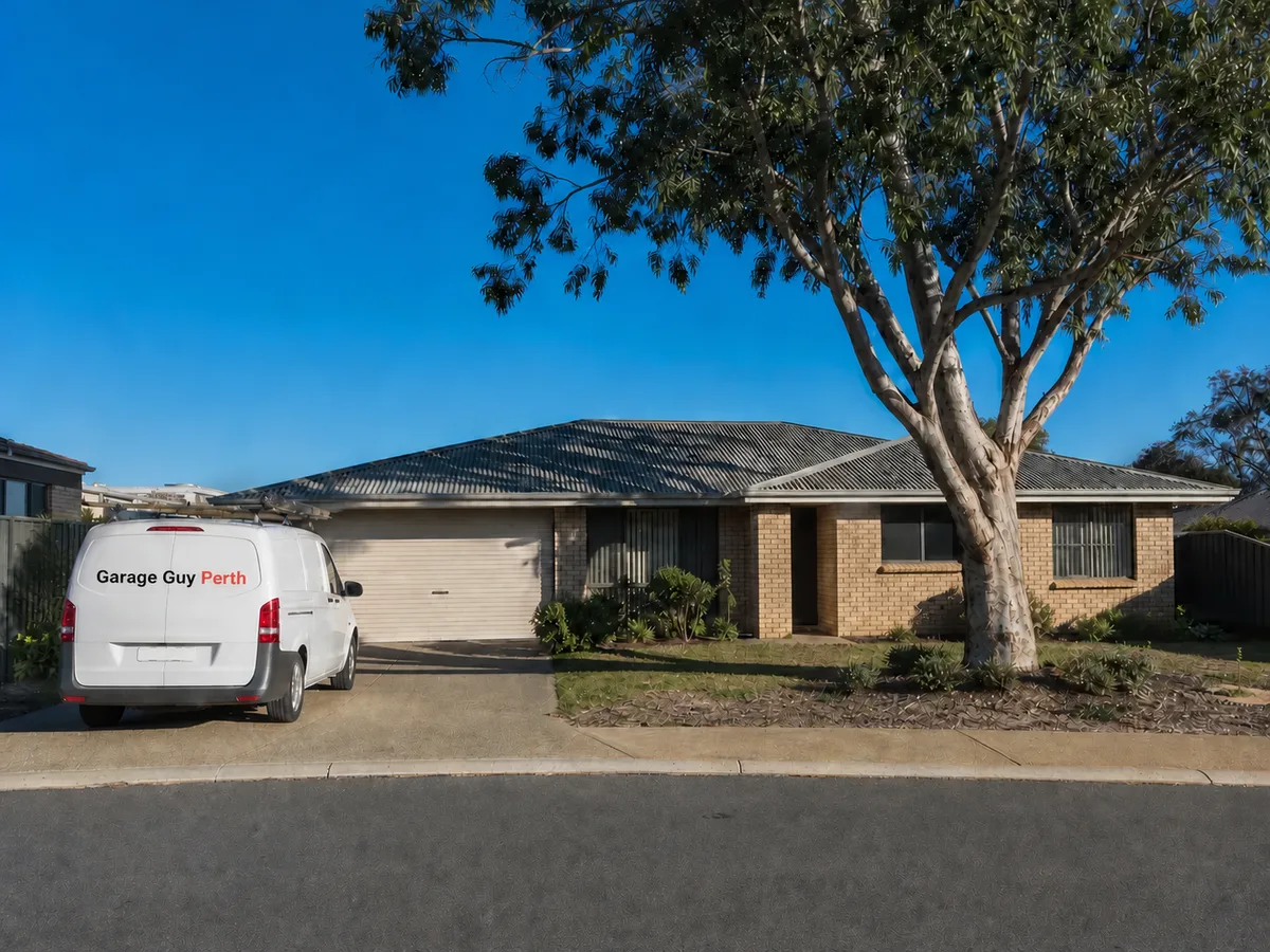 Garage door service on a residential street in Nollamara, Perth WA