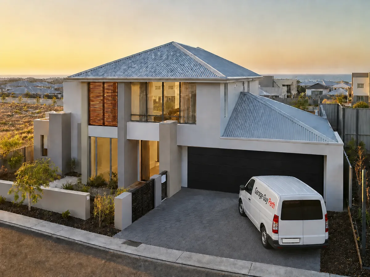 Garage door service on a residential street in North Coogee, Perth WA