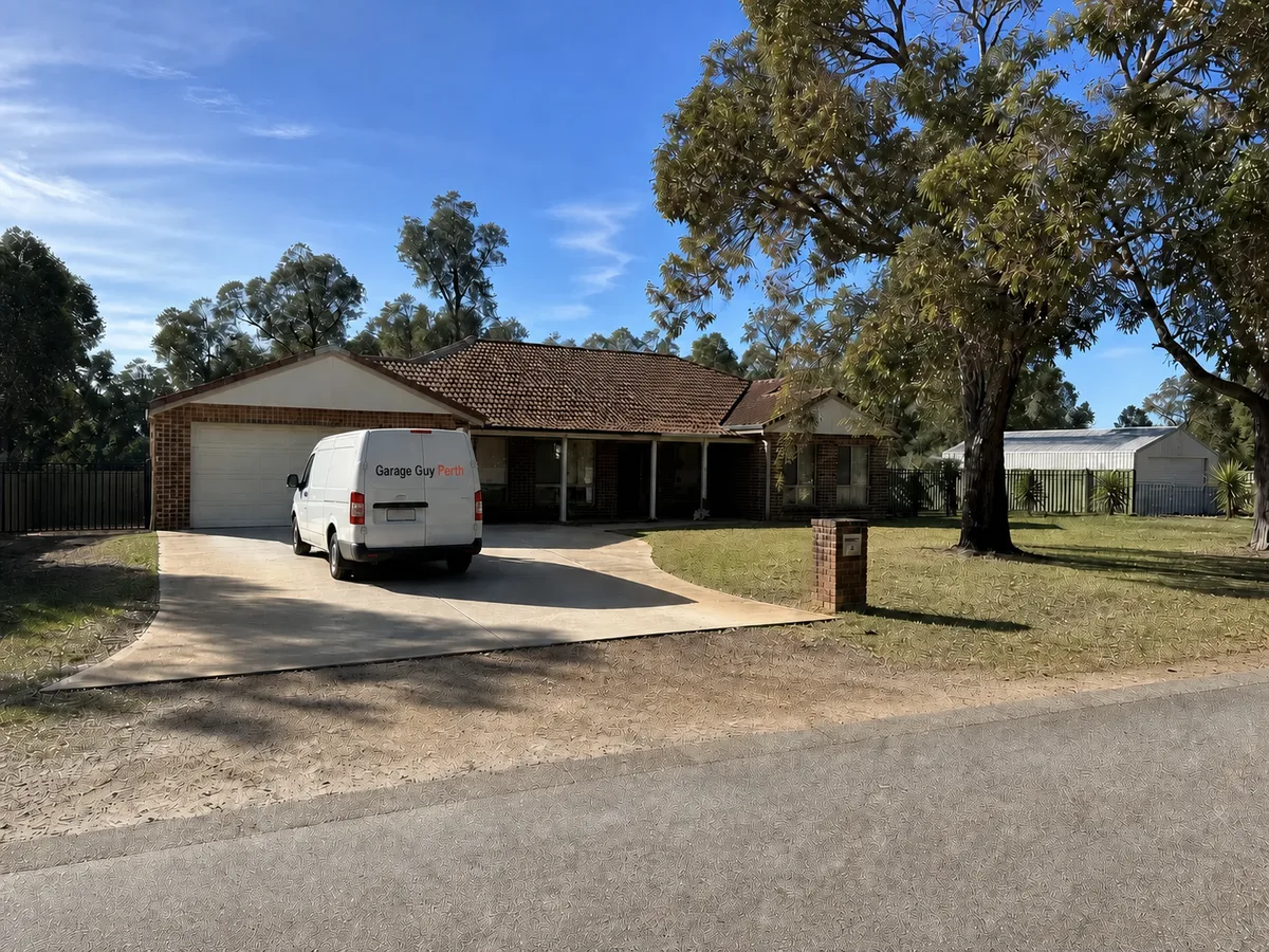 Garage door service on a residential street in Oakford, Perth WA