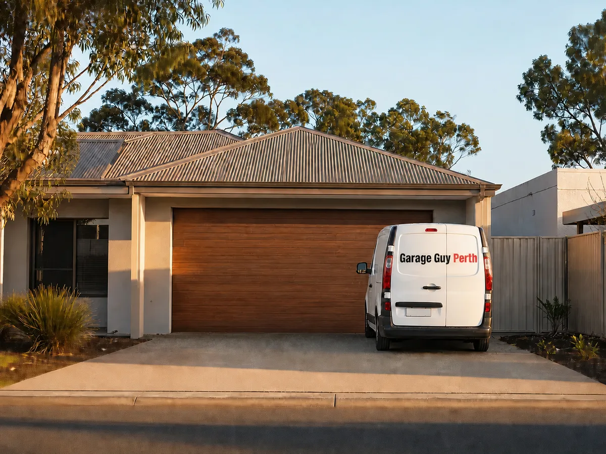 Garage door service on a residential street in Osborne Park, Perth WA
