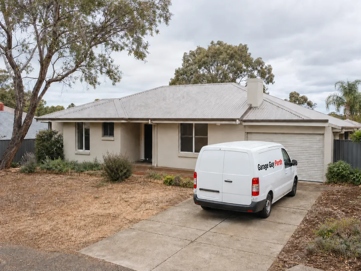 Garage door service on a residential street in Palmyra, Perth WA