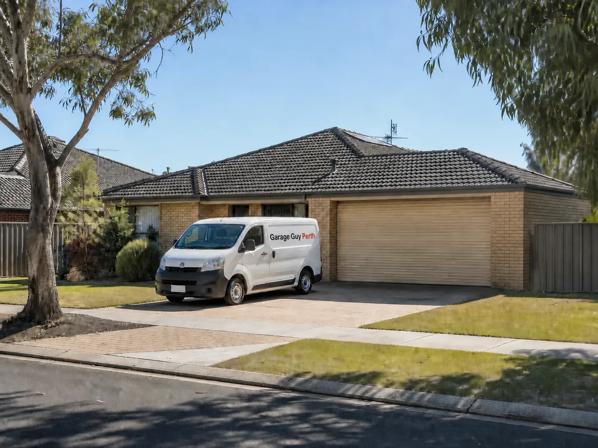 Garage door service on a residential street in Riverton, Perth WA