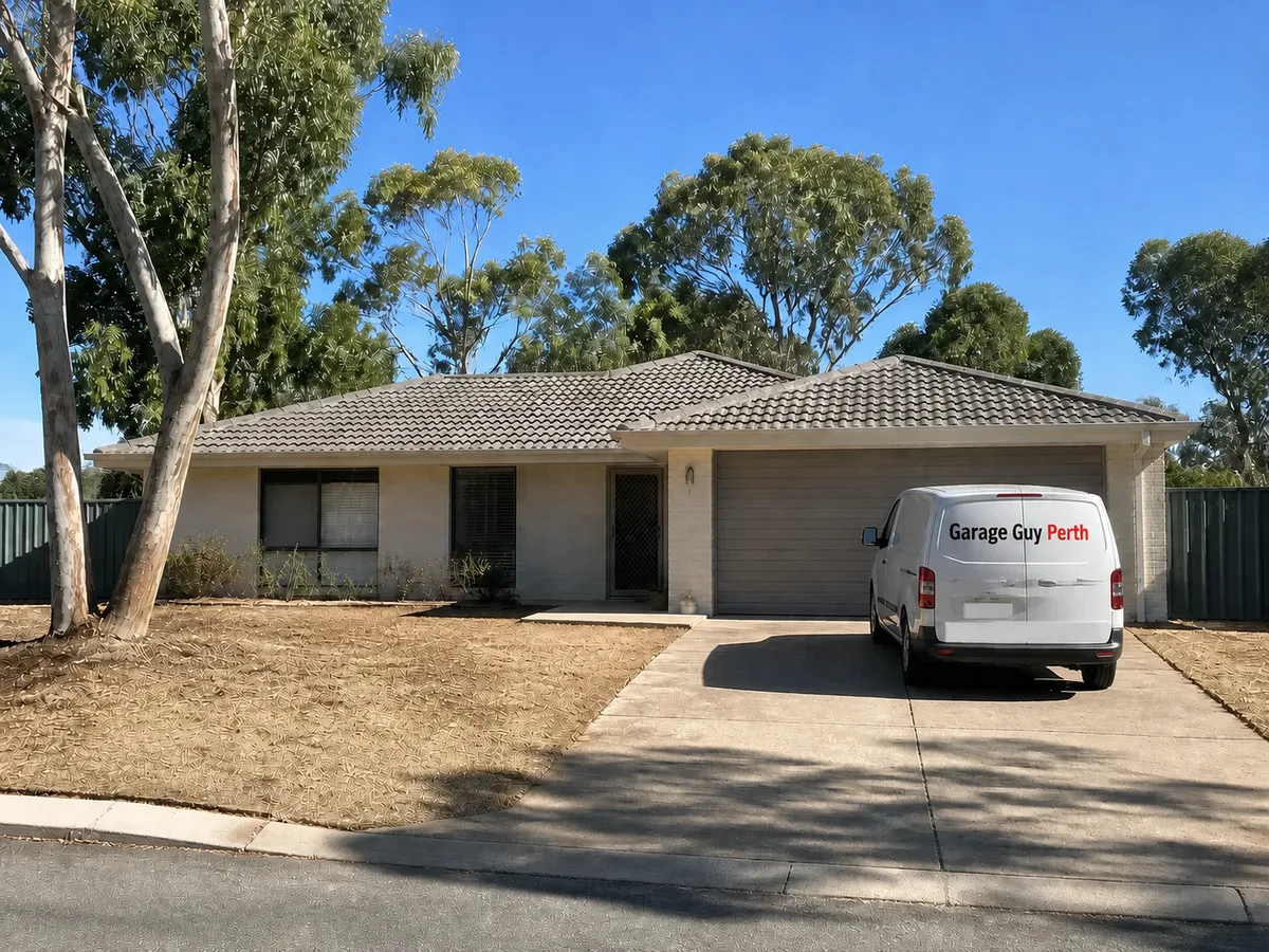 Garage door service on a residential street in Samson, Perth WA