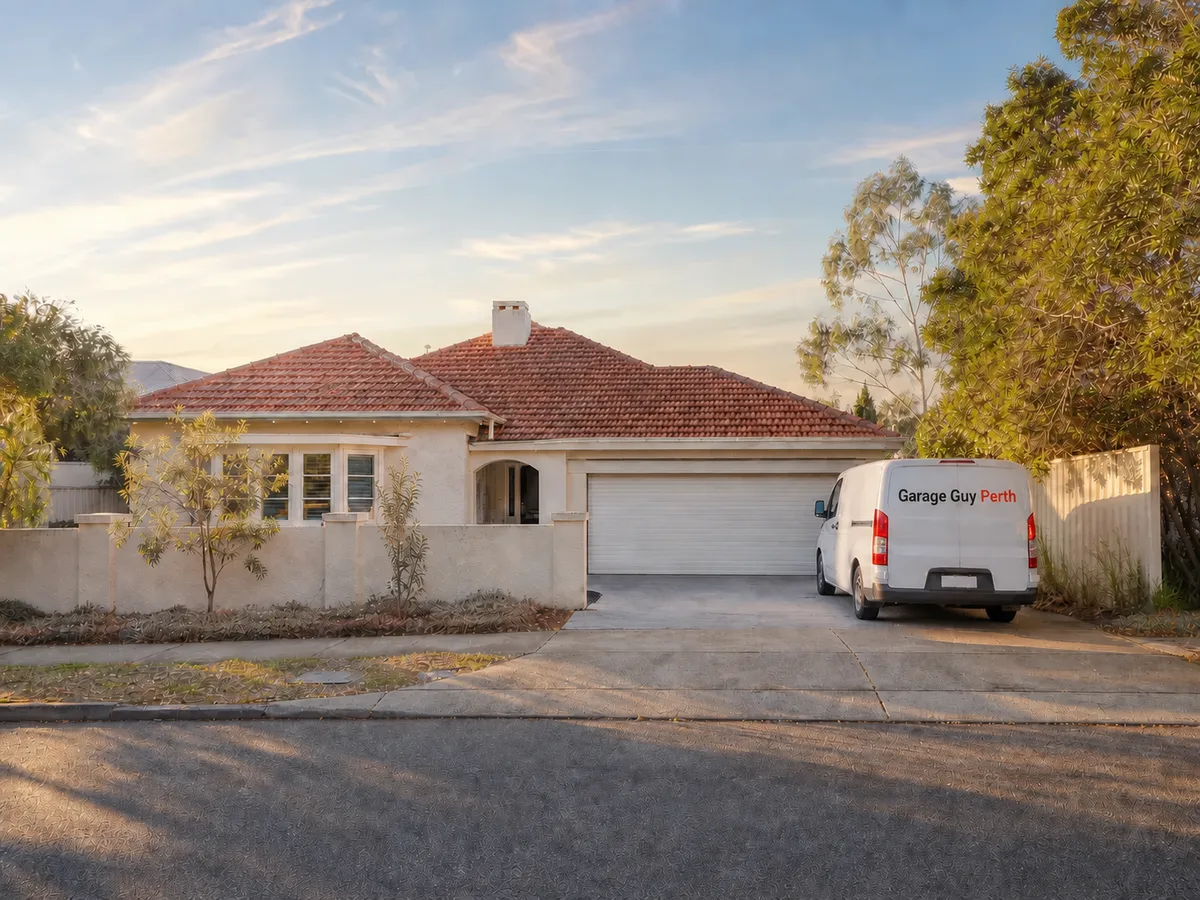 Garage door service on a residential street in Shenton Park, Perth WA