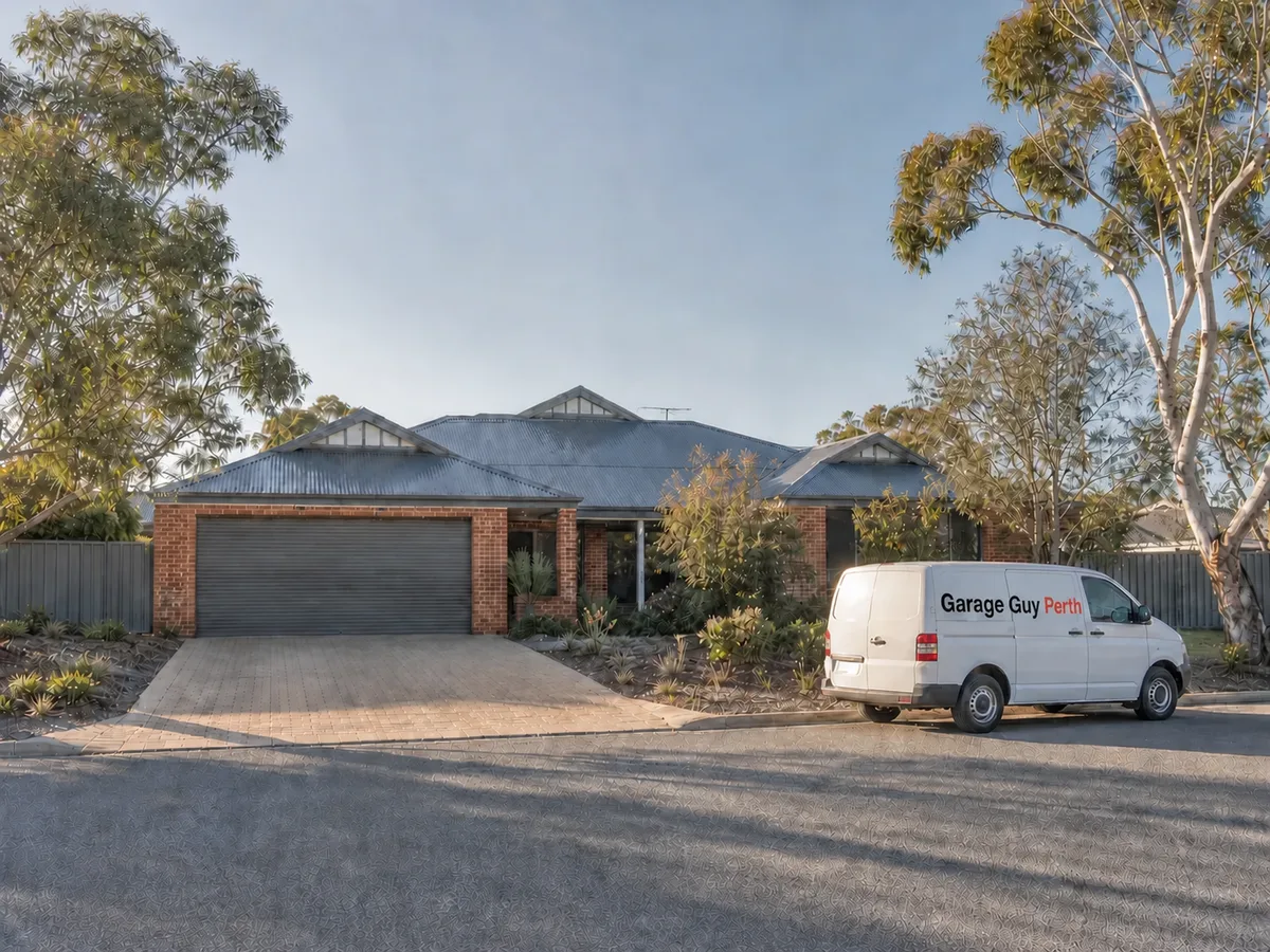 Garage door service on a residential street in Sorrento, Perth WA