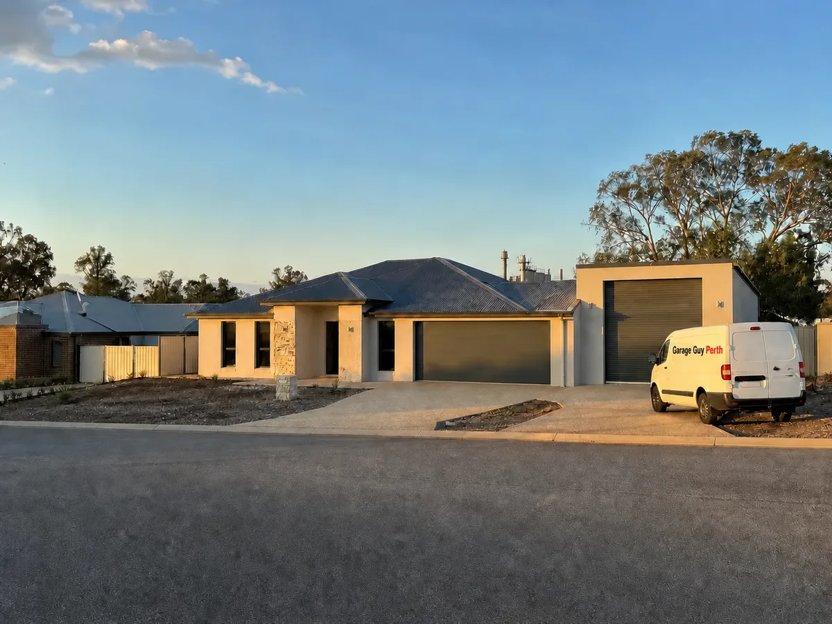 Garage door service on a residential street in South Guildford, Perth WA