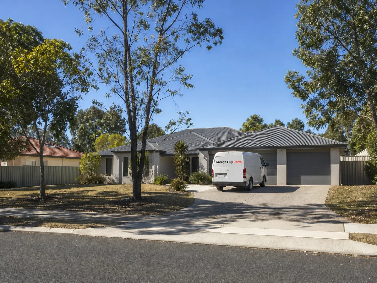 Garage door service on a residential street in The Vines, Perth WA