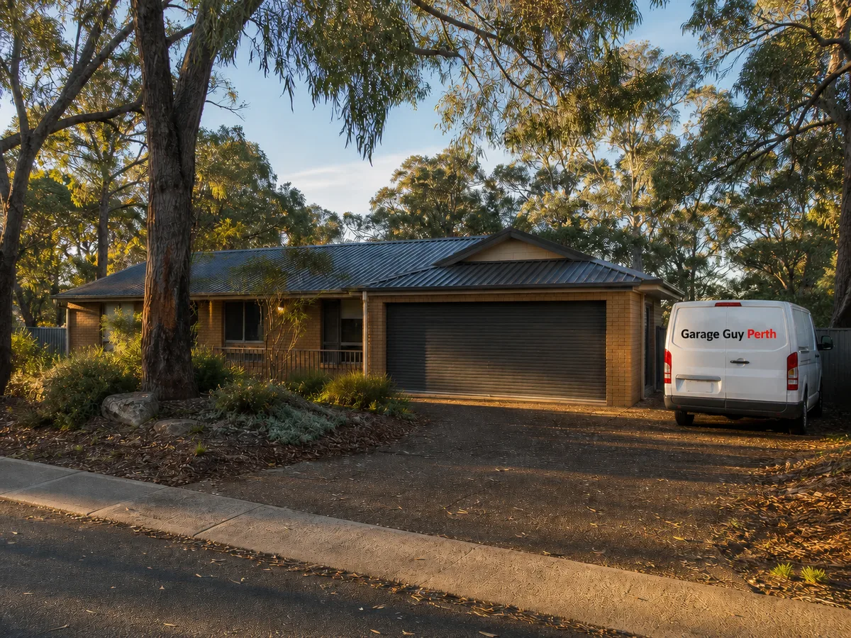 Garage door service on a residential street in Upper Swan, Perth WA
