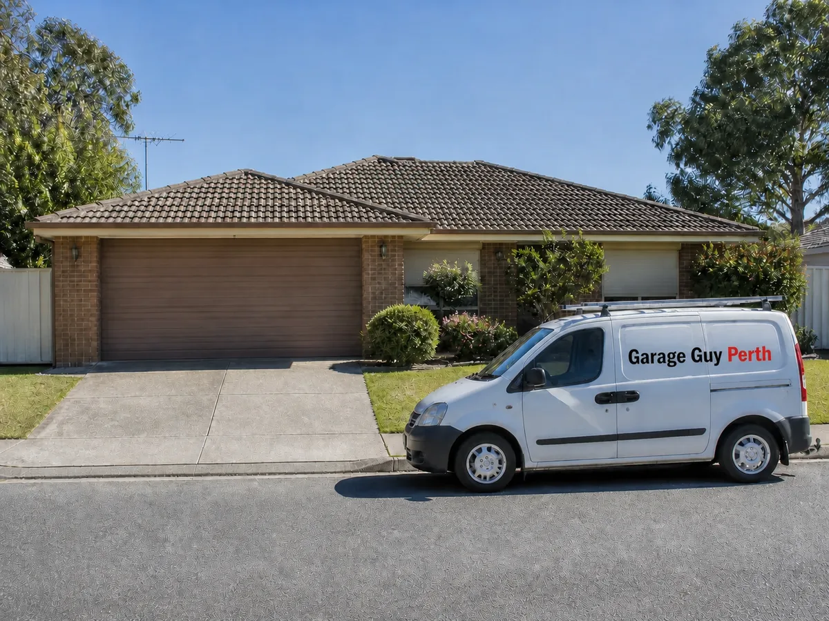 Garage door service on a residential street in Waikiki, Perth WA