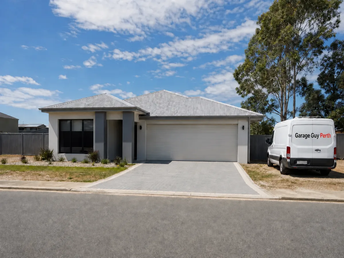 Garage door service on a residential street in Wandi, Perth WA