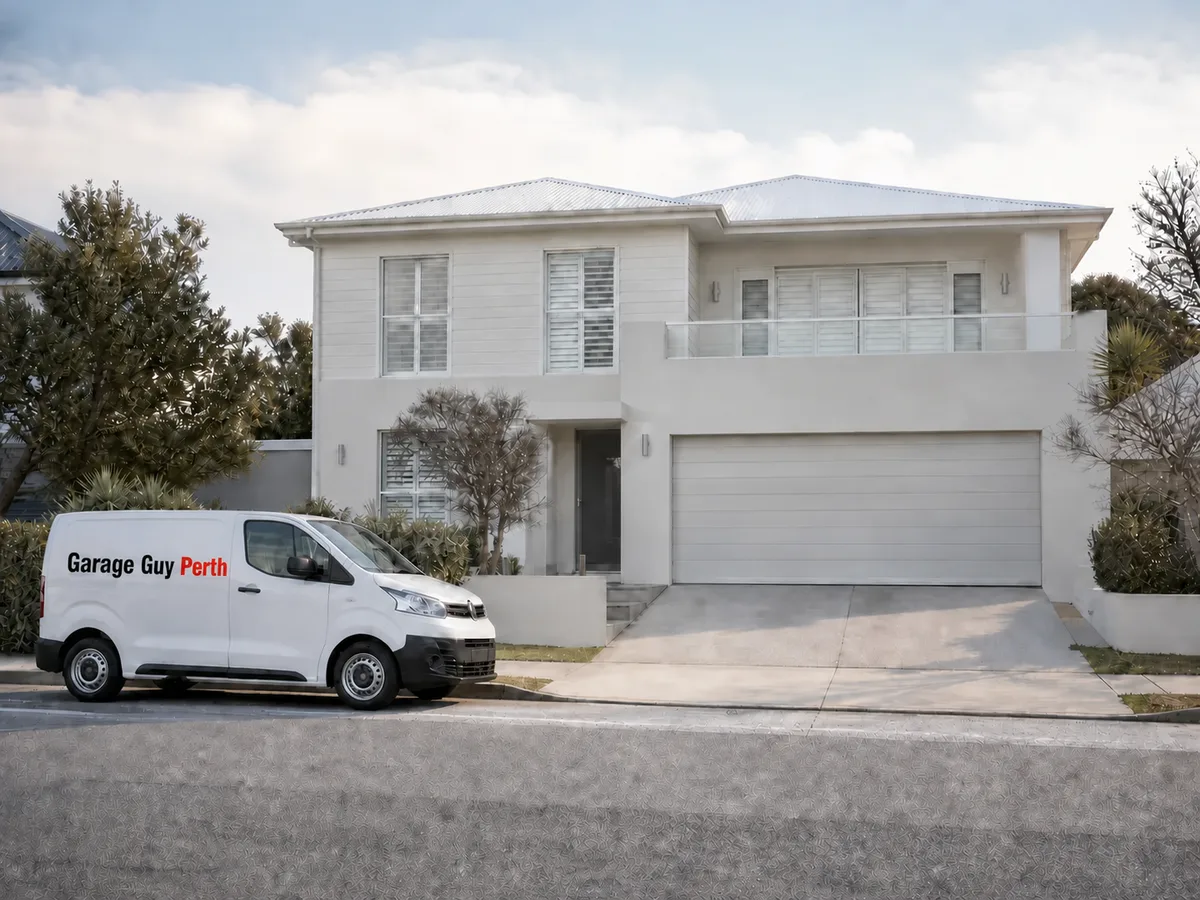 Garage door service on a residential street in Watermans Bay, Perth WA