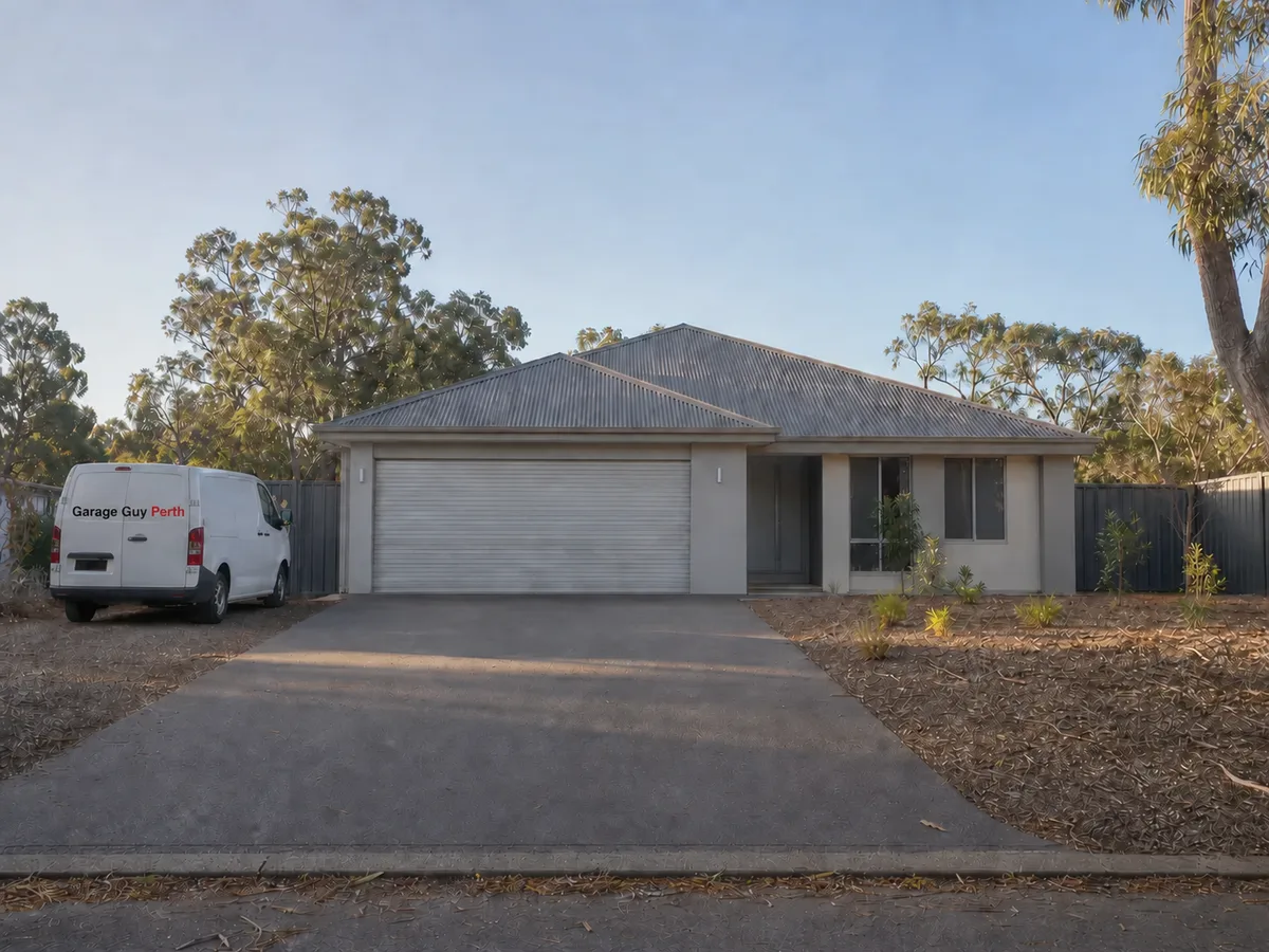 Garage door service on a residential street in Wattle Grove, Perth WA