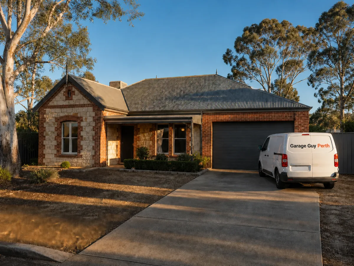 Garage door service on a residential street in White Gum Valley, Perth WA
